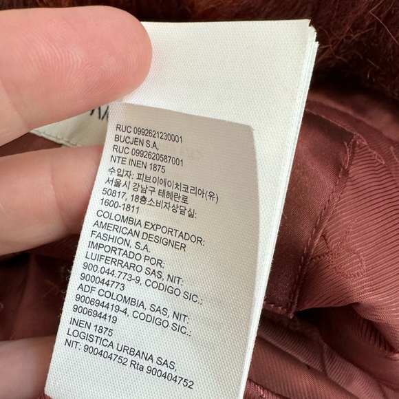 Bomber jacket Red Satin Fur collared M Calvin Klein Jeans - Picture 4 of 12